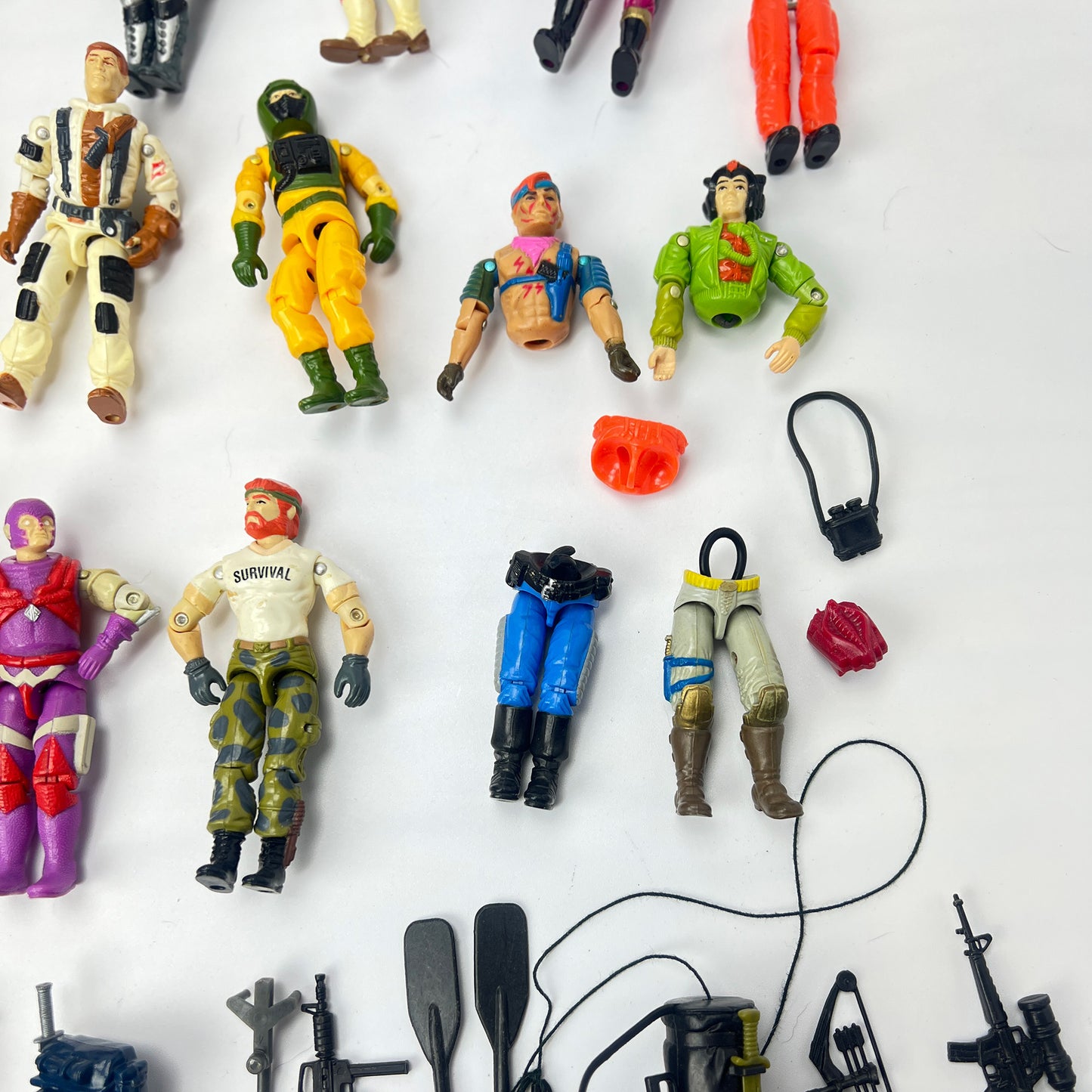 1980s 1990s GI Joe ARAH 3.75 Action Figures Lot 42 Figures Weapons Accessories