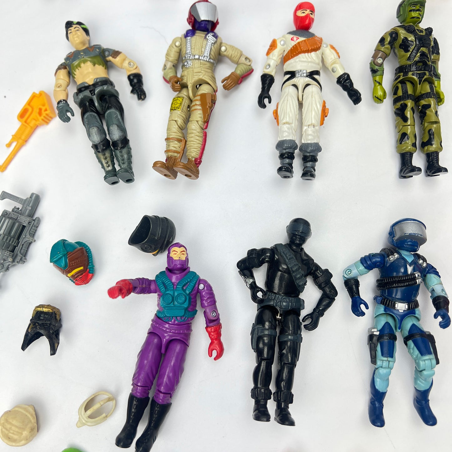 1980s 1990s GI Joe ARAH 3.75 Action Figures Lot 42 Figures Weapons Accessories