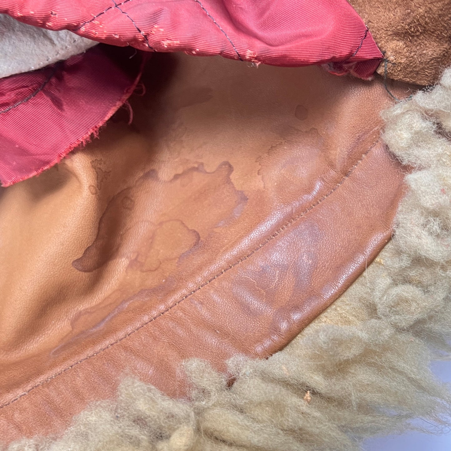 Vintage Penny Lane Suede Faux Shearling Long Coat Women's XS/S