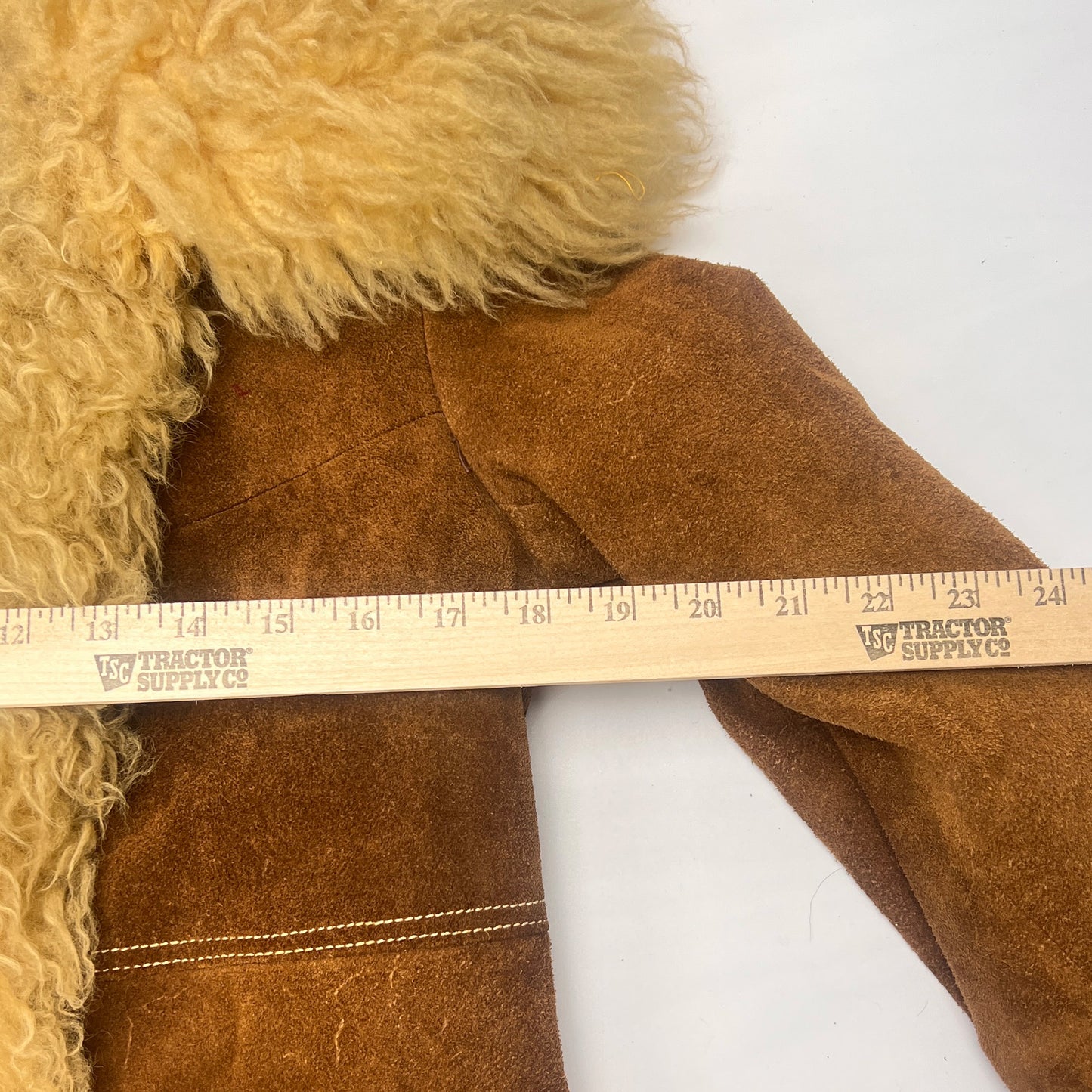 Vintage Penny Lane Suede Faux Shearling Long Coat Women's XS/S