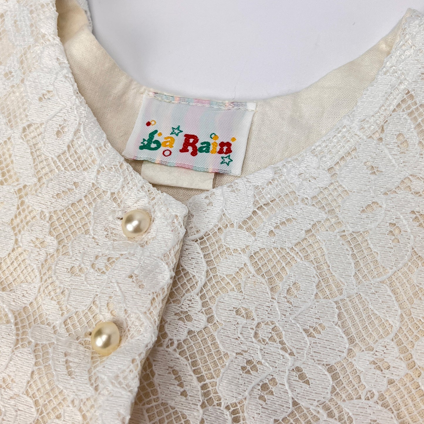 Vintage Patti Playpal 35" Doll White Lace Dress Floral Ribbon Detail