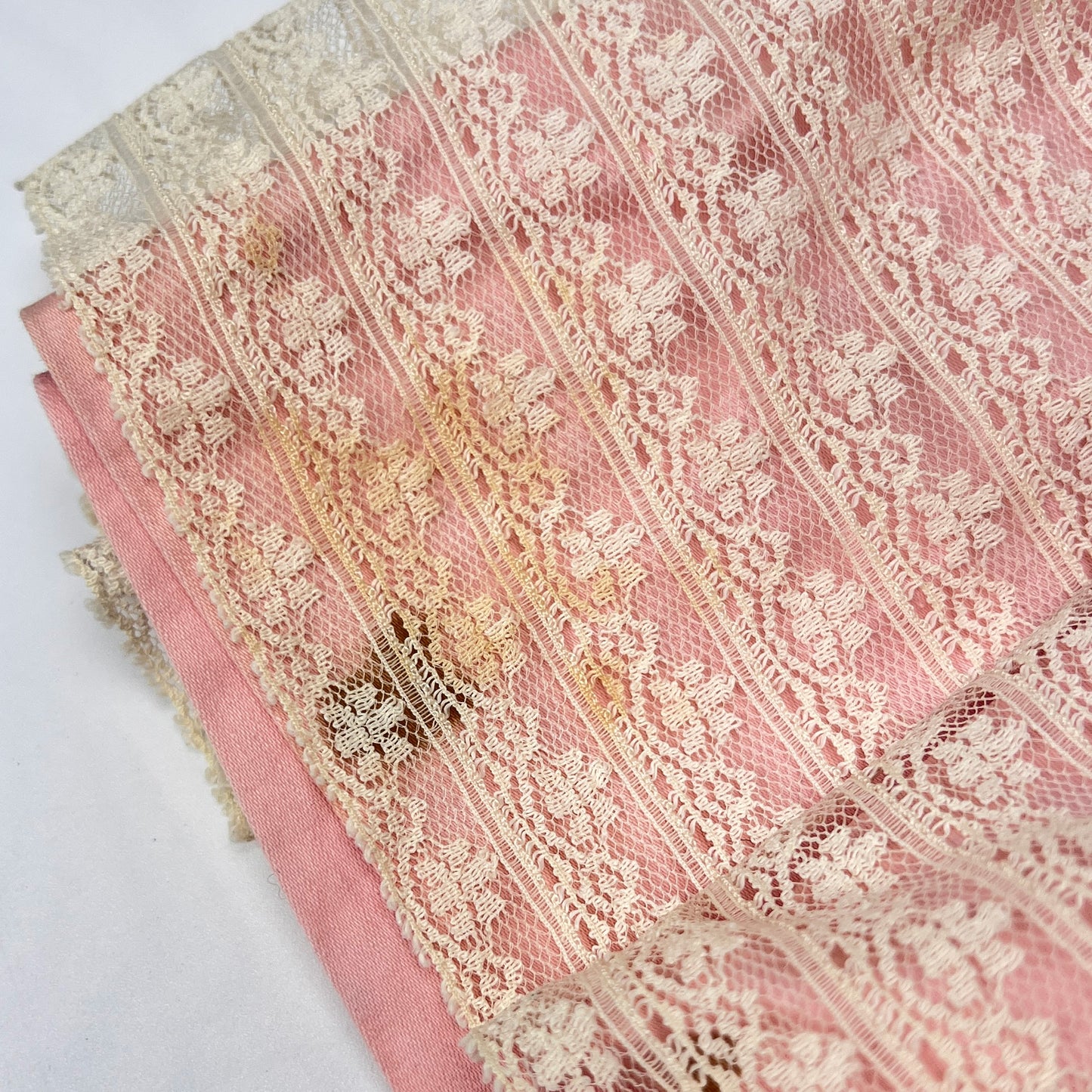 Vintage Patti Playpal 35" Doll Dress Pink Off-White Lace