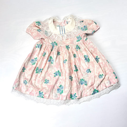Vintage Patti Playpal 35" Doll Dress Pink Blue Floral