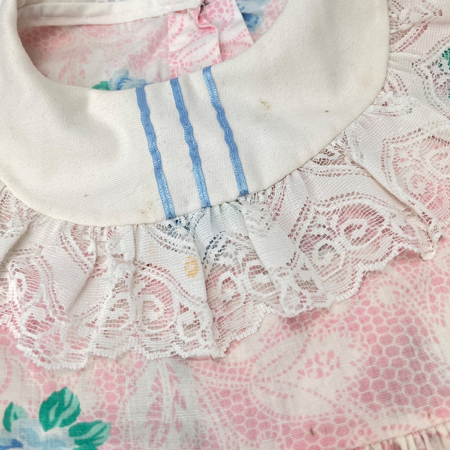 Vintage Patti Playpal 35" Doll Dress Pink Blue Floral