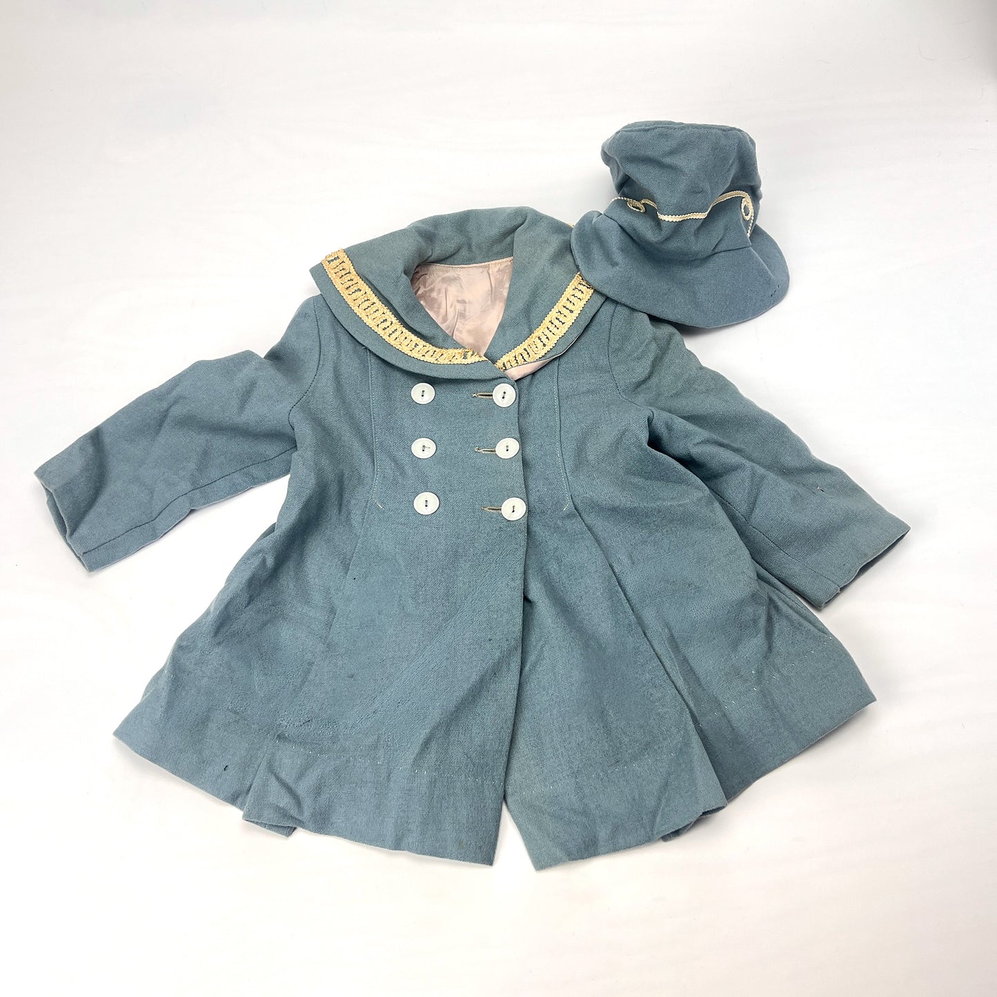 Vintage Patti Playpal 35" Doll Blue Wool Coat Hat Set
