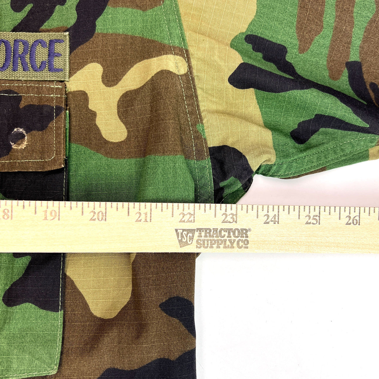 Vintage U.S. Air Force Woodland Camouflage BDU Shirt Medium Regular SAC Patch