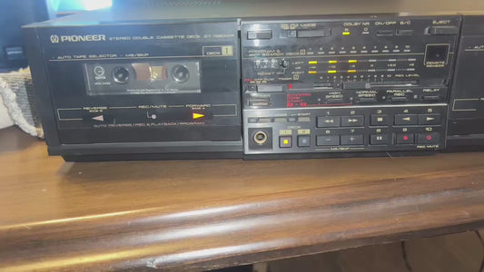 Vintage Pioneer CT-1380WR Double Cassette Deck